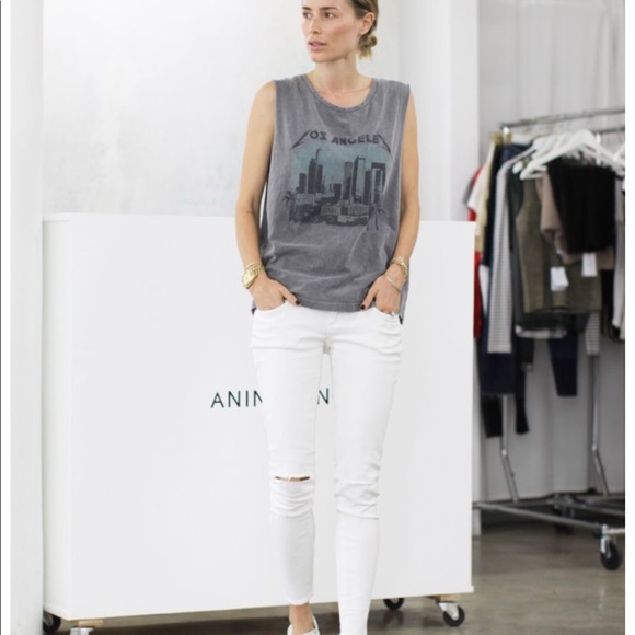 anine bing white jeans